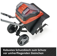 Motorhacke mit Rädern und Schutzblech