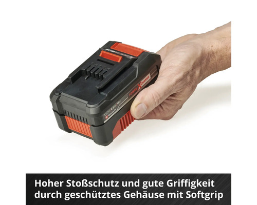 Einhell Power X-Change Akku 18 Volt in Hand
