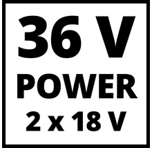 Puissance de 36 volts grâce à deux batteries de 18 volts