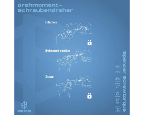 Anleitung zur Verwendung eines Drehmoment Schraubendrehers von Bike Broz Spencer