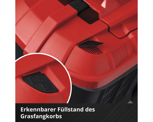 Füllstandsanzeige des Grasfangkorbs