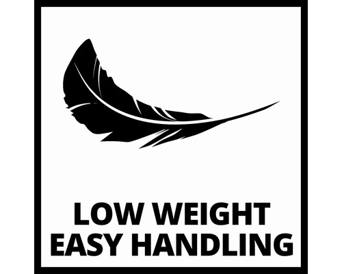 Symbol für geringes Gewicht und einfache Handhabung