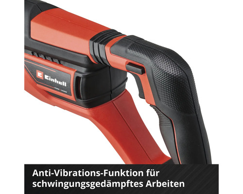 Detailaufnahme des Handgriffs einer Abbruchmaschine mit Anti-Vibrationsfunktion für schwingungsgedämpftes Arbeiten