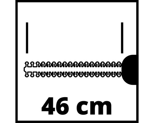 Symbol für eine Länge von 46 cm