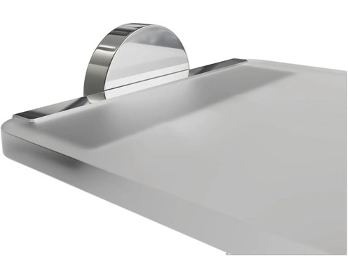 Glasablage mit Metallhalterung