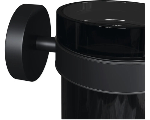 Schwarzer Zahnputzbecher zur Wandmontage