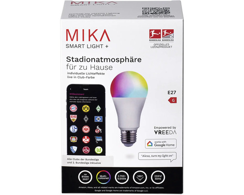Mika Smarte Bundesliga LED Lampe dimmbar E27/10W(60W) 810