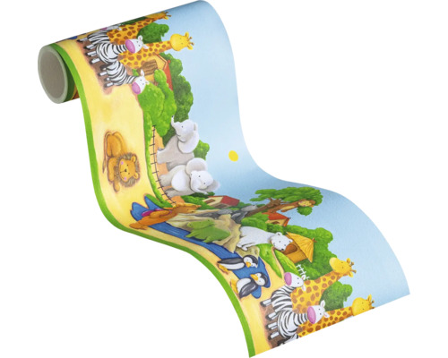 Bordure de papier peint avec motifs d''animaux pour chambre d''enfant