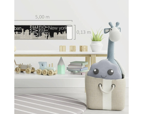 Sticker mural avec skyline de New York, dimensions 5,00 m x 0,13 m