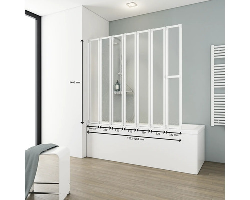 Badewannenaufsatz mit Abmessungen