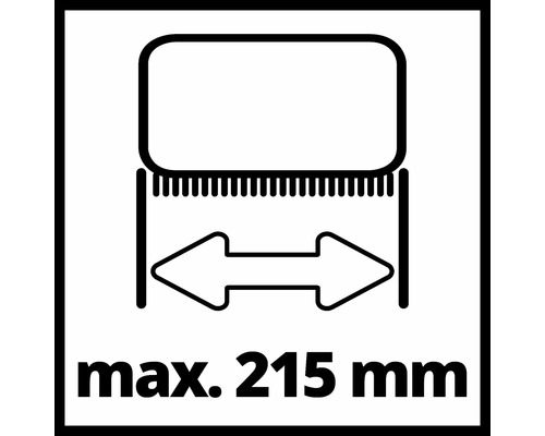 Maximale Werkstückbreite 215 Millimeter Symbol
