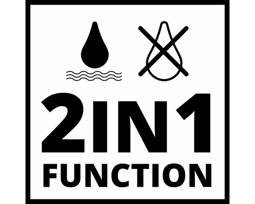 Symbol für wasserabweisende 2-in-1-Funktion