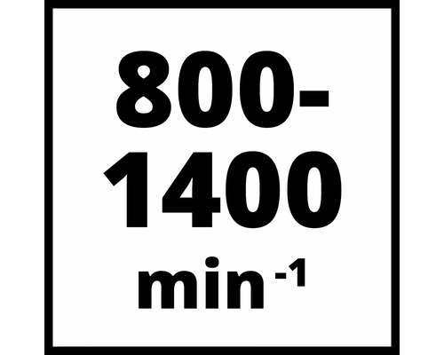 800 bis 1400 Umdrehungen pro Minute