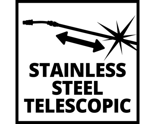 Symbol für Teleskopfunktion aus Edelstahl