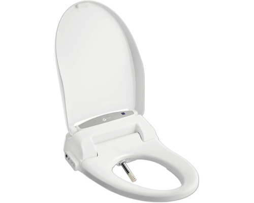 WC douche avec couvercle ouvert