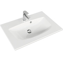 Badmöbel-Set Pelipal Sunline 300 BxHxT 67 x 49,9 x 48 cm Frontfarbe weiß hochglanz Badmöbelset 2-teilig mit Waschtisch Mineralmarmor