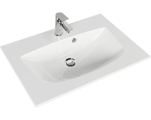 Vasque avec robinet et forme rectangulaire