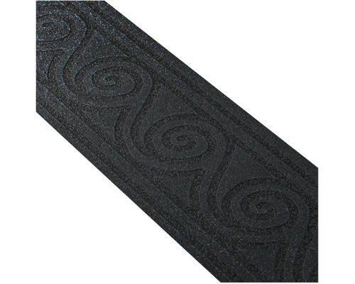 Dunkle Bordüre mit Spiralmuster für Wandgestaltung.