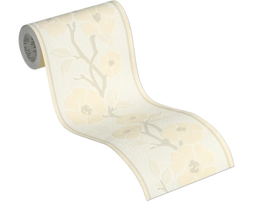 Bordure de papier peint avec motif floral sur rouleau