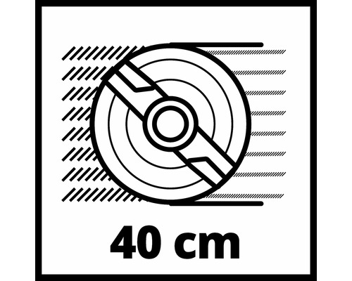 Symbole pour une largeur de coupe de 40 centimètres