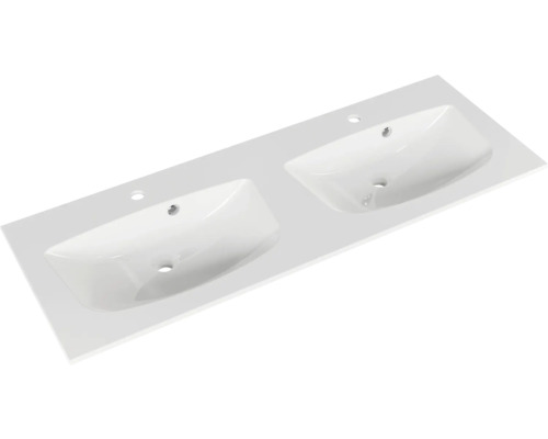 Plan de toilette avec deux vasques
