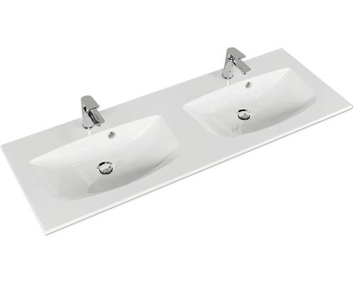 Doppelwaschtisch mit zwei Armaturen