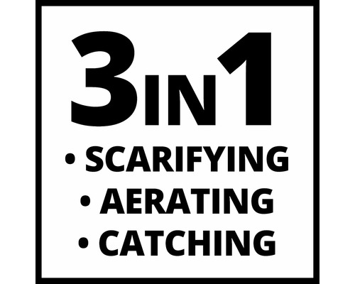 3 in 1: Vertikutieren, Lüften, Fangen