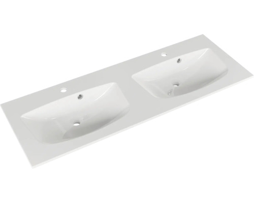 Plan de toilette avec deux vasques