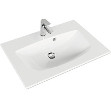 Waschtisch mit Armatur und rechteckiger Form