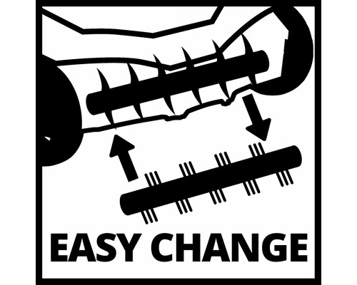 Symbol für einfachen Austausch von Gartengeräte-Komponenten