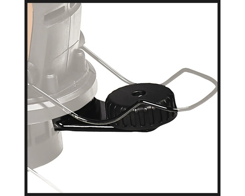 Detailansicht eines Staubsaugers mit schwarzem Drehknopf zur Einstellung der Saugstärke