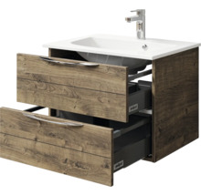 Waschtischunterschrank mit zwei Schubladen und Waschbecken