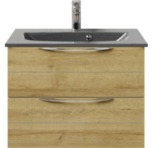 Waschtischunterschrank mit zwei Schubladen, Waschbecken und Armatur
