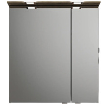 Spiegelschrank mit Beleuchtung und Holzelement