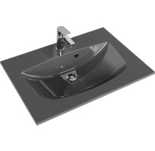 Waschtischplatte mit Aufsatzwaschbecken und Armatur