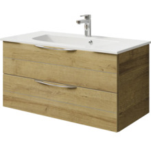 Waschtischunterschrank mit zwei Schubladen und Waschbecken