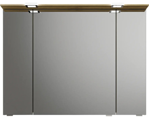 Armoire de toilette avec fixation en bois et éclairage