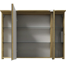 Offener Spiegelschrank mit Glasablagen