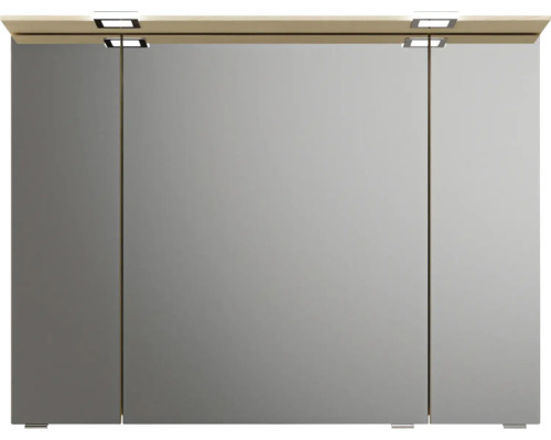 Armoire de toilette à miroir avec éclairage et trois portes