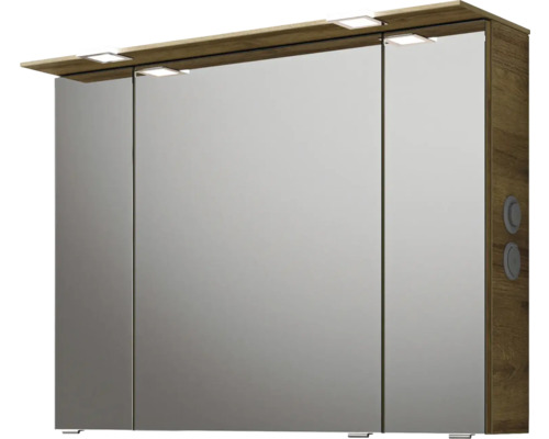 Spiegelschrank mit drei Türen und Beleuchtung