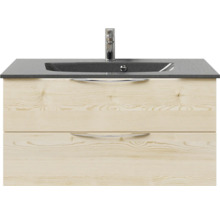 Waschtischunterschrank mit Waschbecken und zwei Schubladen