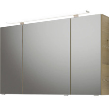 Badmöbelset 3-teilig Pelipal Sunline 300 BxHxT 117 x 200 x 48 cm Frontfarbe eiche mit Waschtisch Mineralmarmor Griff chrom SET-164-104