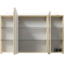 Badmöbelset 3-teilig Pelipal Sunline 300 BxHxT 117 x 200 x 48 cm Frontfarbe eiche mit Waschtisch Mineralmarmor Griff chrom SET-164-104