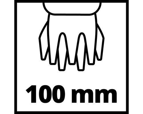 Symbole pour profondeur de coupe de 100 millimètres