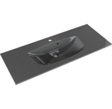 Badmöbelset 3-teilig Pelipal Sunline 300 BxHxT 117 x 200 x 48 cm Frontfarbe grau mit Waschtisch Mineralmarmor Griff chrom SET-164-111