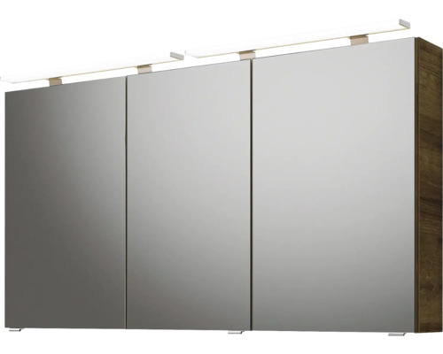 Armoire de toilette à miroir avec trois portes et éclairage