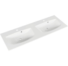 Badmöbel-Set Pelipal Sunline 300 BxHxT 132 x 200 x 48 cm Frontfarbe eiche Badmöbelset 3-teilig mit Waschtisch Mineralmarmor