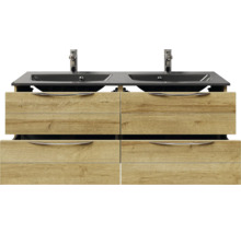Waschtischunterschrank mit zwei Waschbecken und vier Schubladen