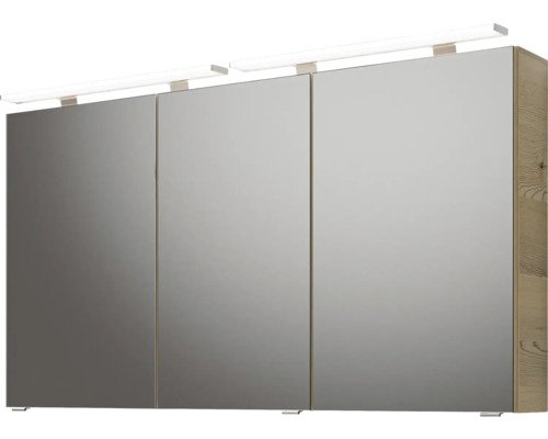 Armoire de toilette avec trois portes et éclairage