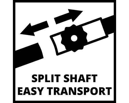 Symbol geteilter Schaft für einfachen Transport